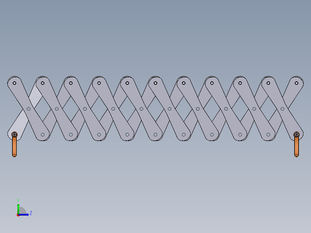 剪式滚筒输送机左视图