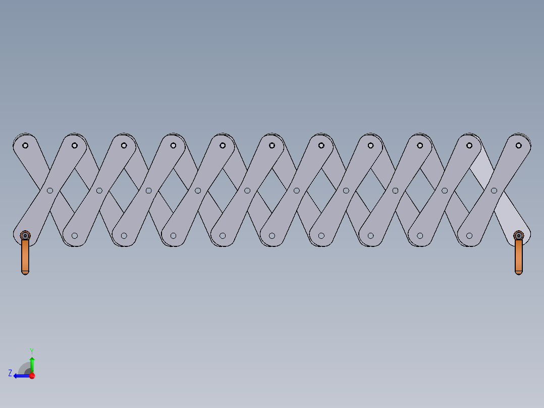 剪式滚筒输送机右视图