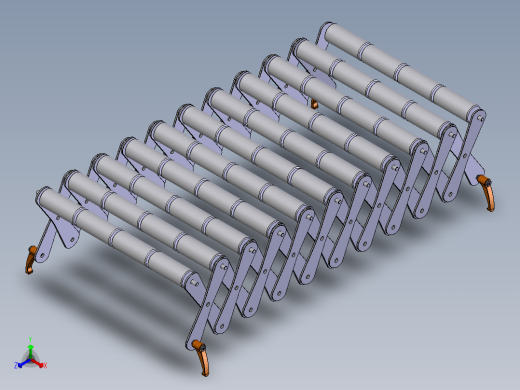 剪式滚筒输送机正等轴测缩略图