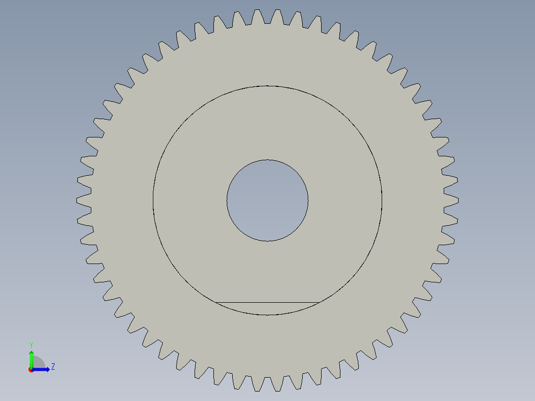 齿轮M05Z58SLDPRT左视图