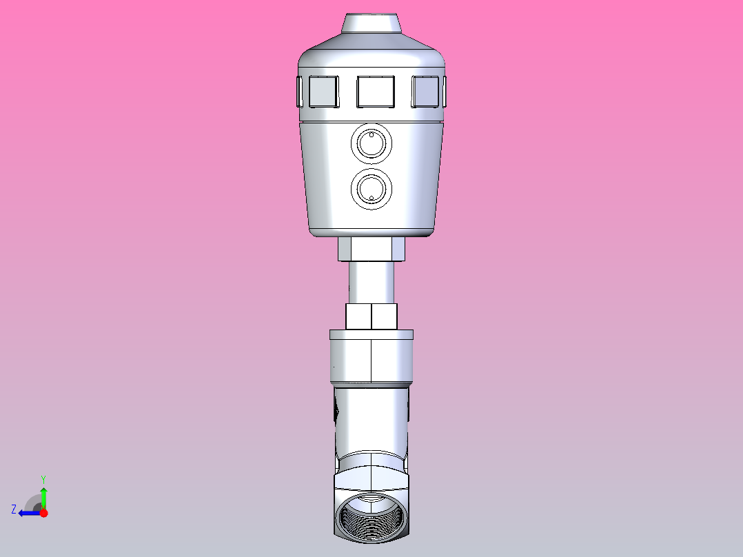 瓣膜止回阀右视图