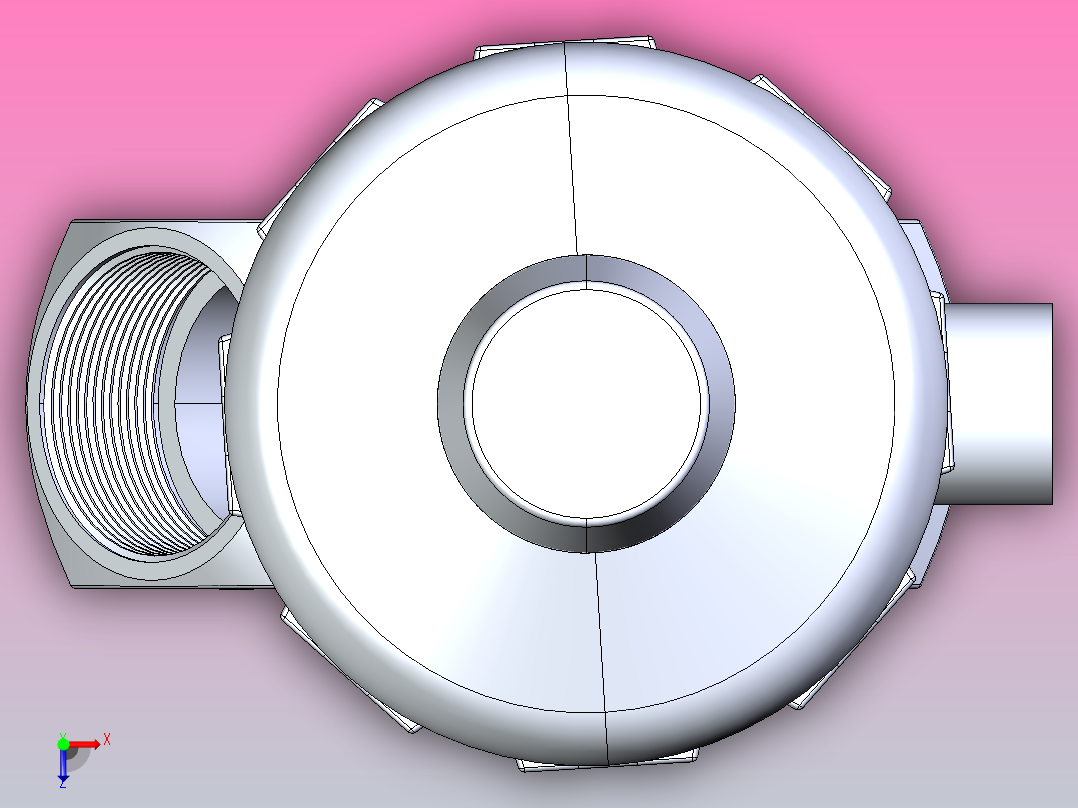 瓣膜止回阀俯视图