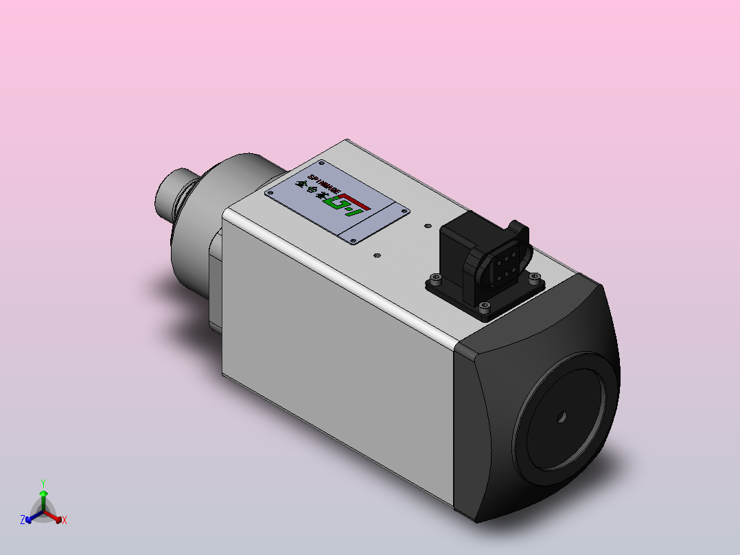 JTH5360C-ER25 雕刻钻铣主轴[JTH5360C-S09P2.20-ER32]正等轴测图