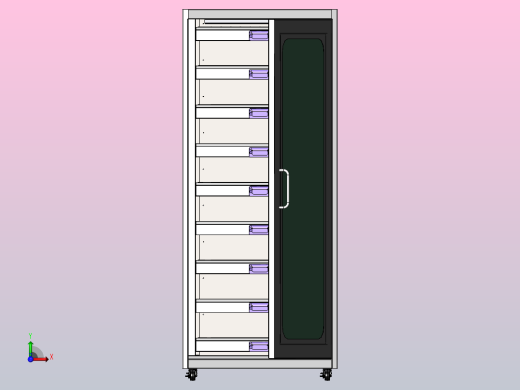 多层抽屉柜前视缩略图