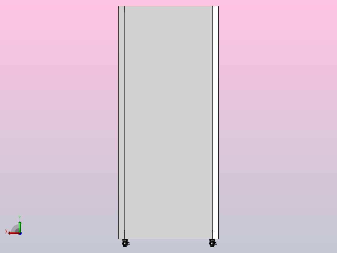 多层抽屉柜后视图