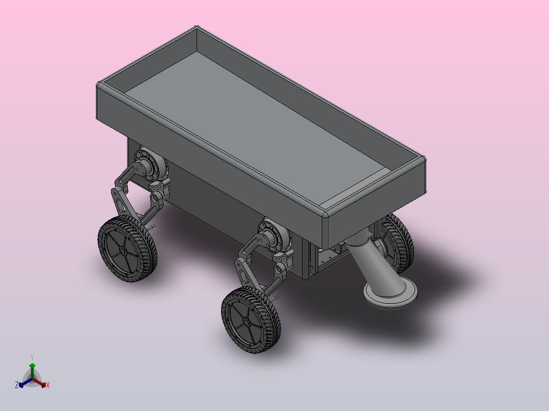 轮足机器人3D正等轴测图