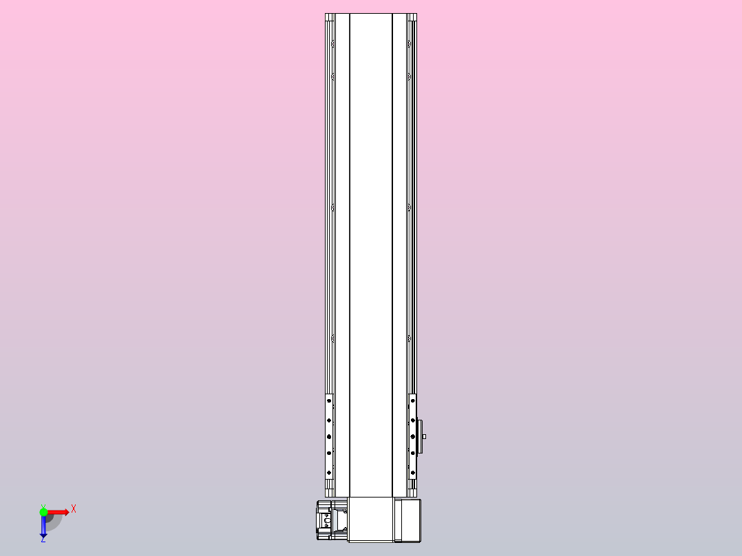 皮带直线轴半封闭可选导轨TPA-HNB-140D-120-L500-RP-C-P40-N3俯视图
