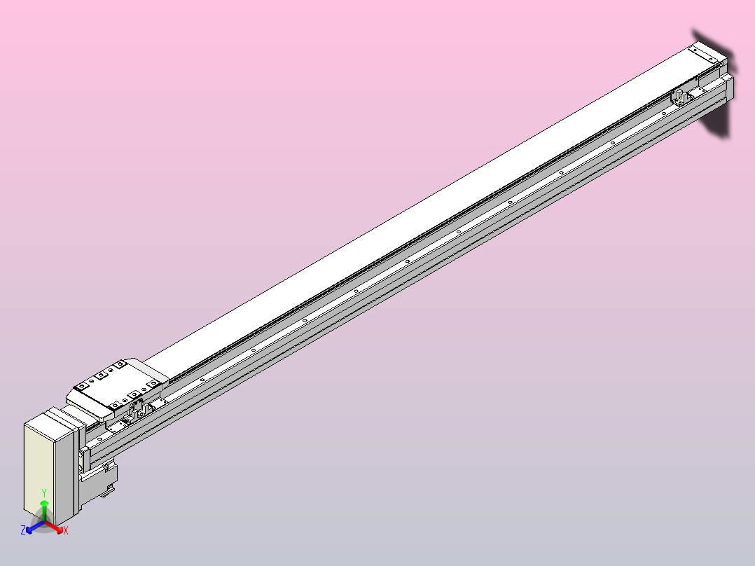 滚珠丝杠直线轴内置导轨TPA-GCR-80-1610C-L1050-MP-M40-N3主视图