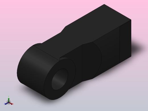 T单耳接杆[100]气缸附件正等轴测缩略图