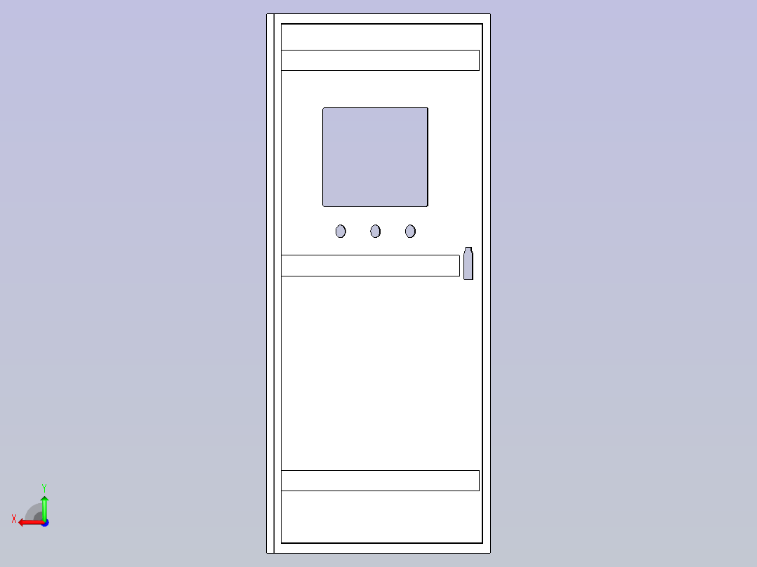 配电箱电器柜后视图