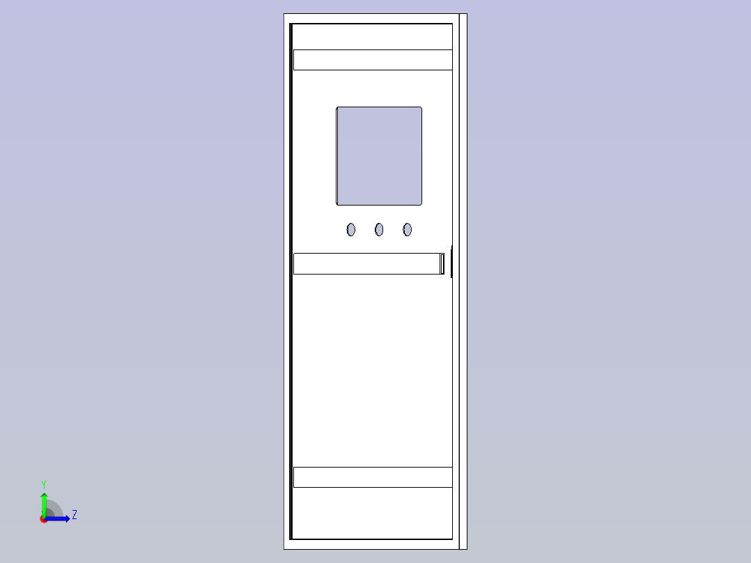 配电箱电器柜左视图