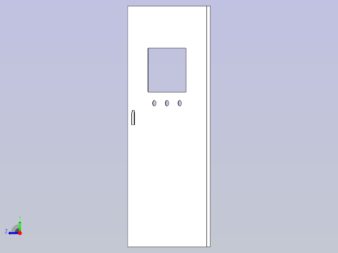 配电箱电器柜右视图