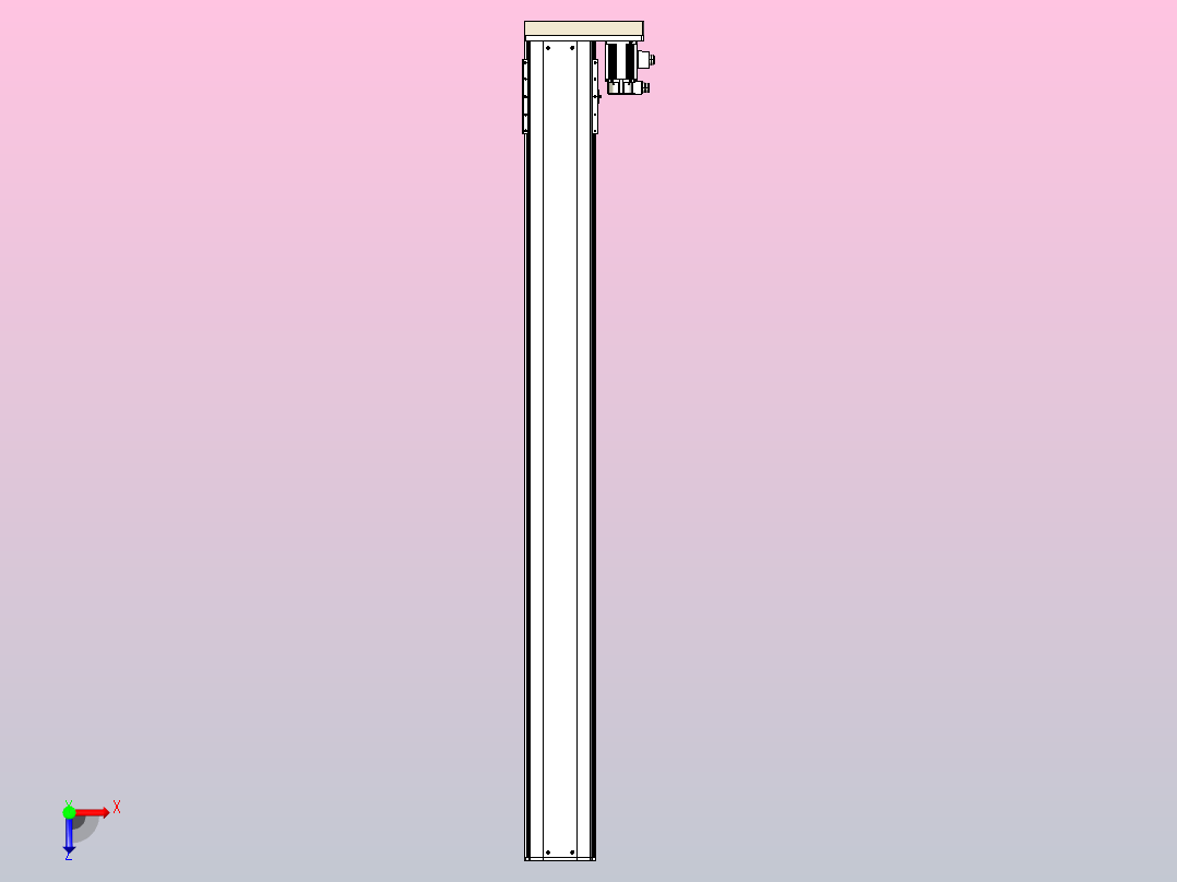 日规模组半封闭丝杆TPA-HNR-220D-3210C-L2150-ML-Y-P1K-N3俯视图