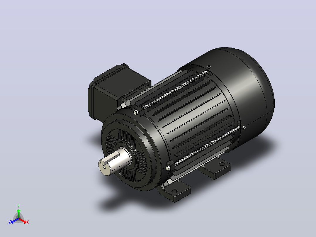 电机 5CV 60HZ 4PL正等轴测图