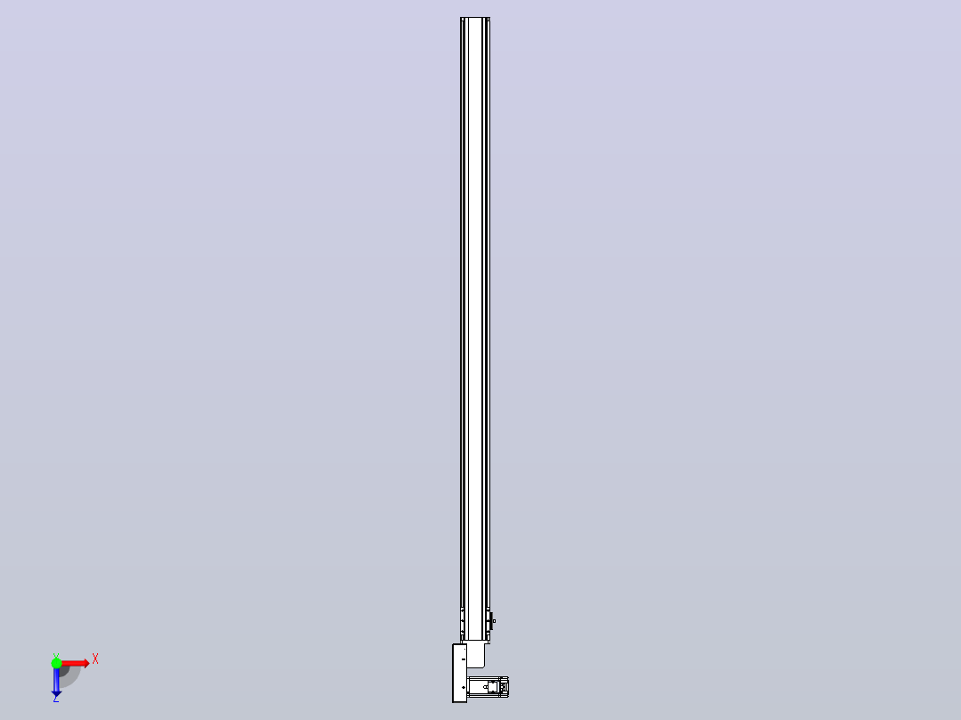 皮带直线轴半封闭可选导轨TPA-HNB-85S-90-L1600-ML-C-P20-N3俯视图