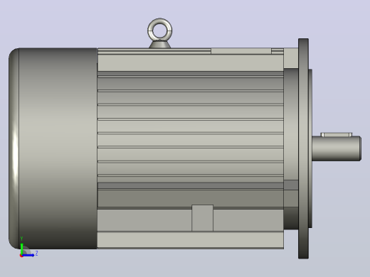 机座带底脚、端盖上有缘（带通孔）电动机 FS80～355_IM B35-112M-2-II西门子电机左视缩略图