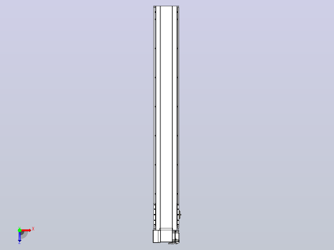 皮带直线轴半封闭可选导轨TPA-HNB-175D-140-L1250-LP-C-P75-N3俯视图