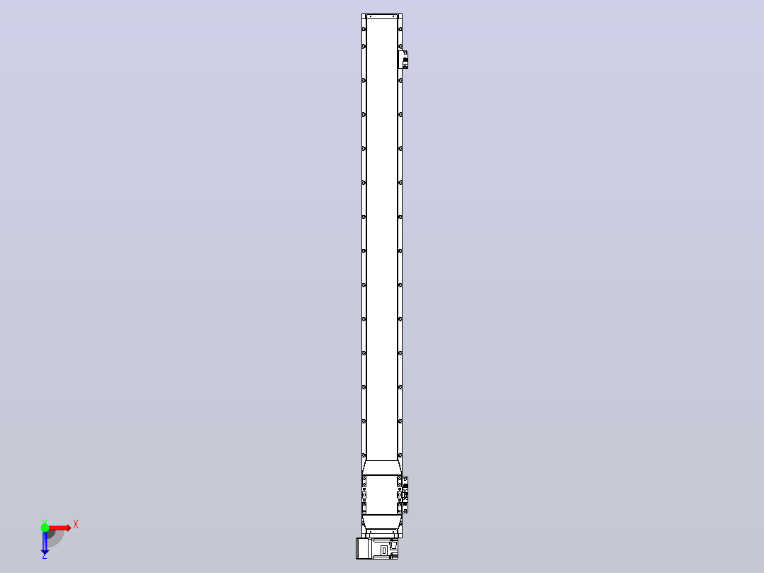 机器人皮带驱动直线轴TPA-GCB-120-P70-L1250-LU-M20-N3俯视图