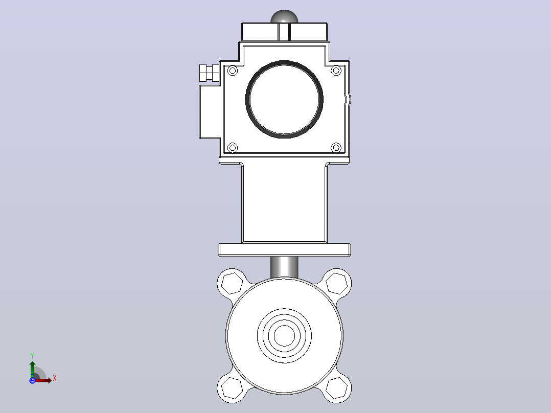 IQP-03气动卡式球阀[IQP-03-0.5s]前视图