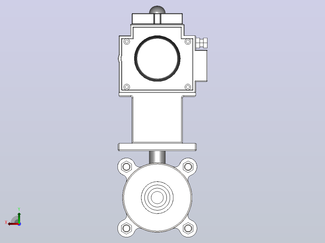 IQP-03气动卡式球阀[IQP-03-0.5s]后视图