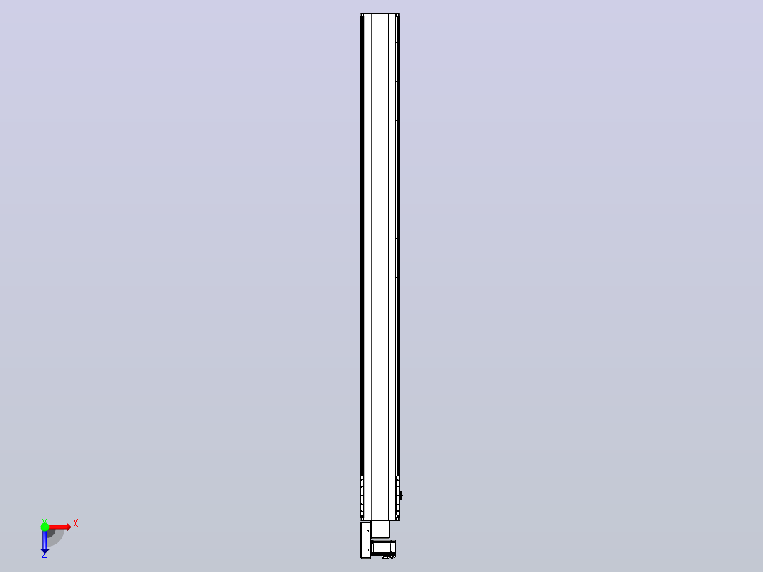 皮带直线轴半封闭可选导轨TPA-HNB-202D-140-L2250-ML-Y-P75-N3俯视图