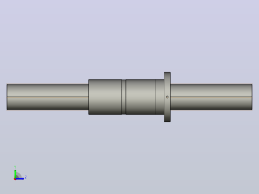 FFZD12020-5滚珠丝杆3D模型左视缩略图
