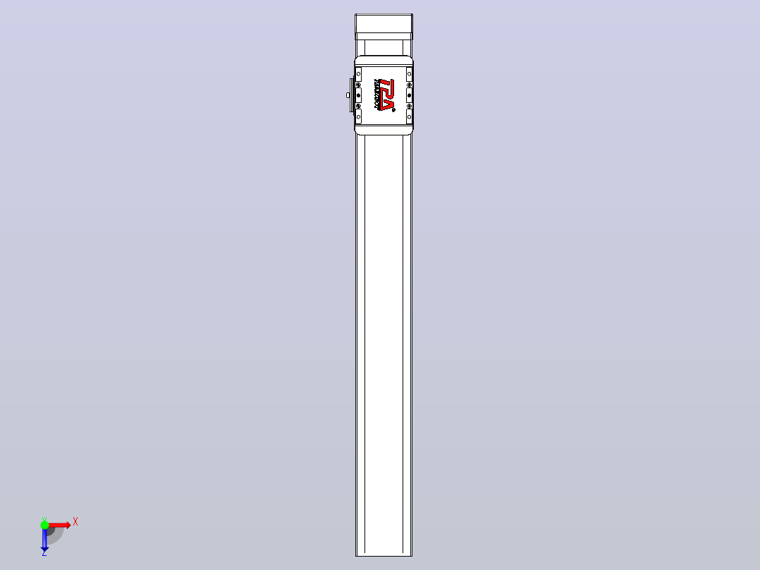 滚珠丝杠直线轴带导轨全封闭TPA-HCR-85D-1610C-L600-MP-Y-P20-N3俯视图