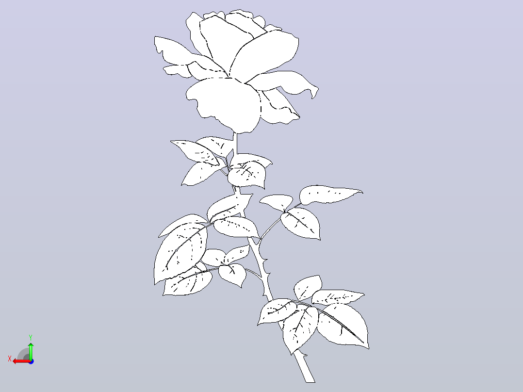 花造型后视图