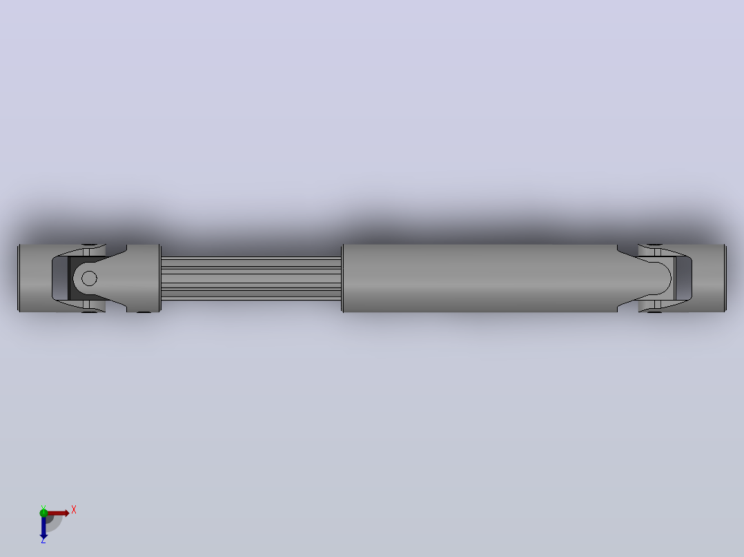 万向联轴器WSP6-PB-Y30-Y30-500／720WSP型可伸缩小型十字轴万向联轴器俯视图