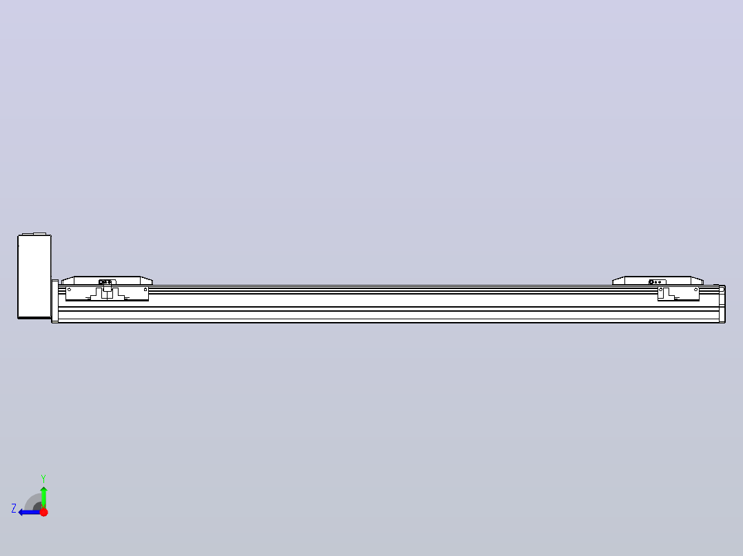 皮带直线轴双滑块型TPA-GCBS-50-P42-L275-RU-M10-N3右视图