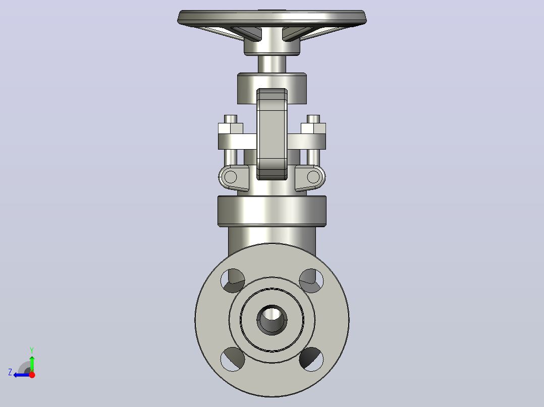 2500Lb-PN42.0 MPa[DN40]截止阀右视图