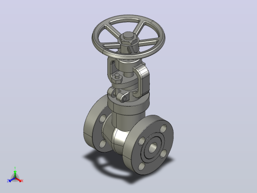 2500Lb-PN42.0 MPa[DN40]截止阀正等轴测缩略图