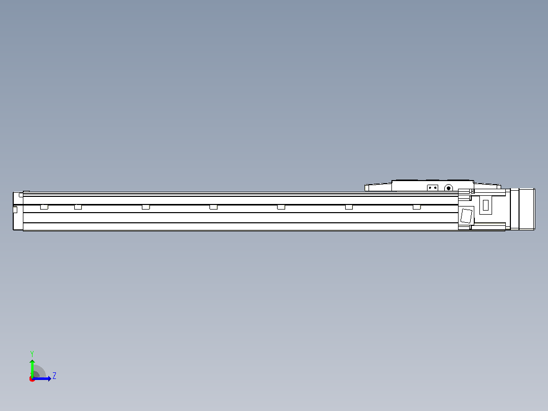 滚珠丝杠直线轴内置导轨TPA-GCR-120-1610C-L500-MR-M40-N3左视图