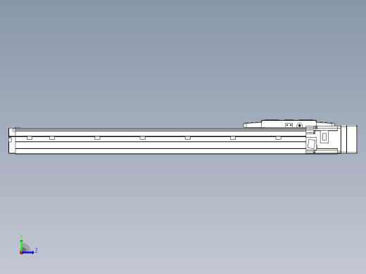 滚珠丝杠直线轴内置导轨TPA-GCR-120-1610C-L500-MR-M40-N3左视缩略图