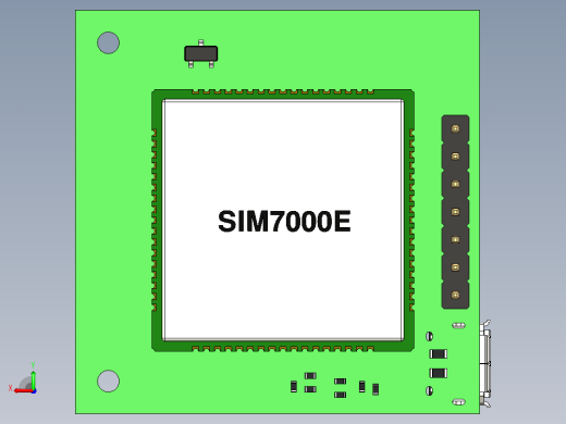 SIM7000模块三维模型后视缩略图