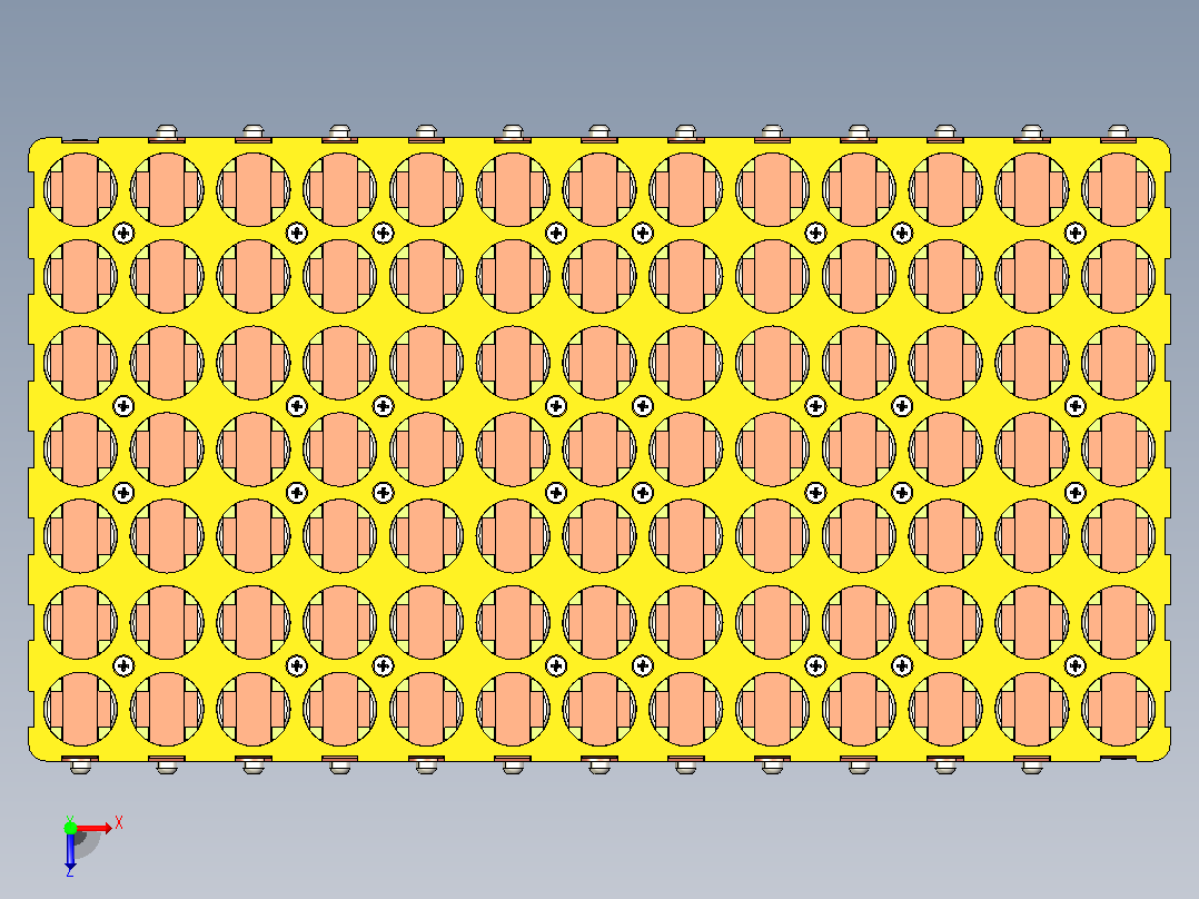 21700锂离子电池组(35A  48V = 1680瓦)俯视图
