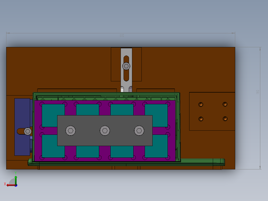 拉力测试夹具后视图