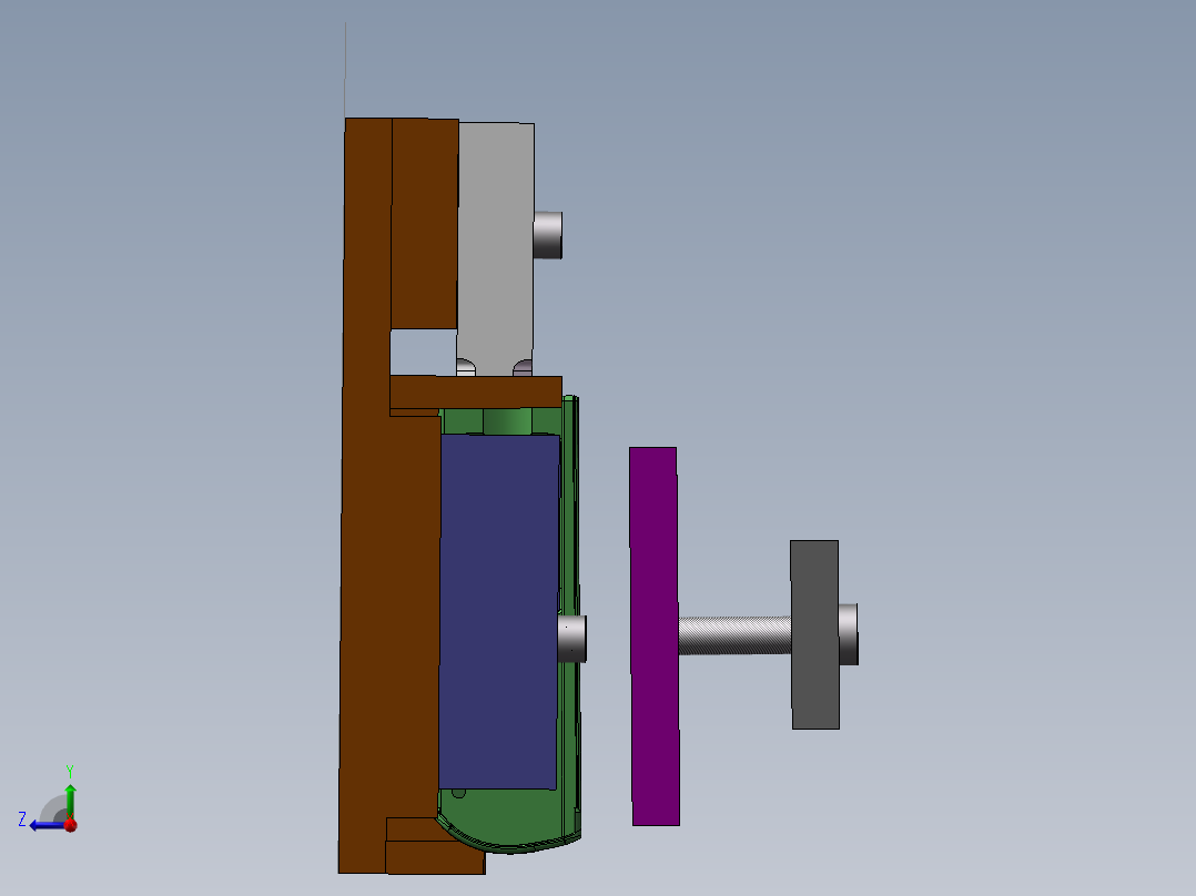 拉力测试夹具右视图