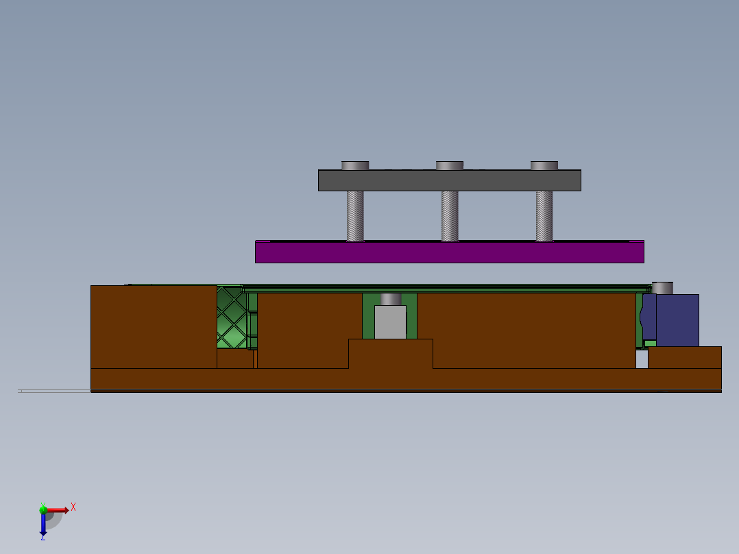 拉力测试夹具俯视图