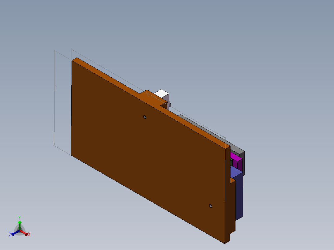 拉力测试夹具正等轴测图