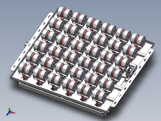 流水线斜轮转向机构 3D图 机械设计自动化3D模型文件素材
