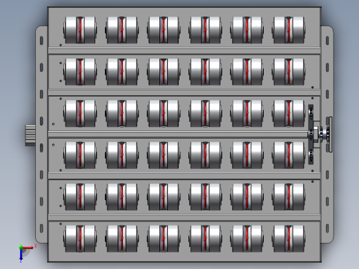 流水线斜轮转向机构 3D图 机械设计自动化3D模型文件素材俯视缩略图