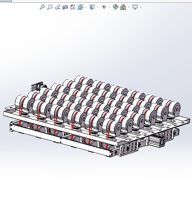 流水线斜轮转向机构 3D图 机械设计自动化3D模型文件素材