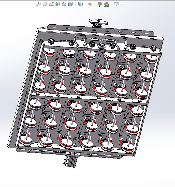 流水线斜轮转向机构 3D图 机械设计自动化3D模型文件素材
