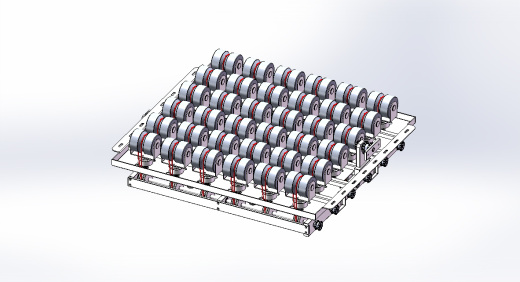 流水线斜轮转向机构 3D图 机械设计自动化3D模型文件素材缩略图