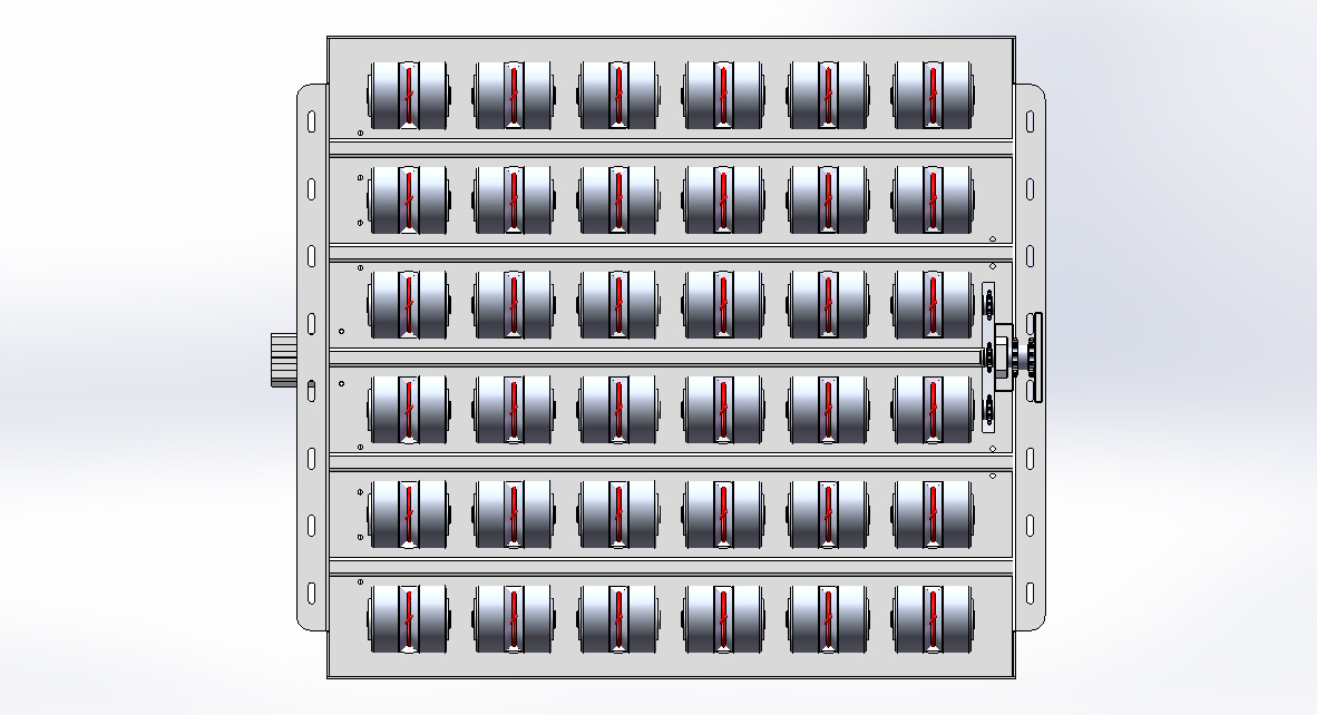 流水线斜轮转向机构 3D图 机械设计自动化3D模型文件素材