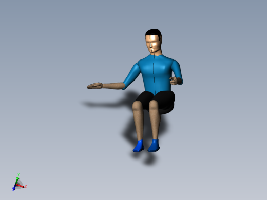 人机工程模型图纸标准人体模型可调整关节SolidWorks三维3D素材