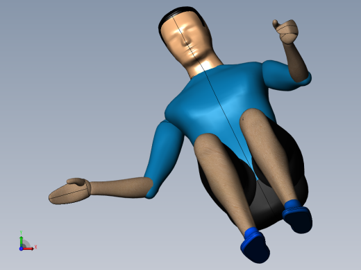 人机工程模型图纸标准人体模型可调整关节SolidWorks三维3D素材前视缩略图
