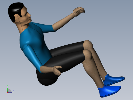 人机工程模型图纸标准人体模型可调整关节SolidWorks三维3D素材左视缩略图