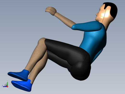 人机工程模型图纸标准人体模型可调整关节SolidWorks三维3D素材右视缩略图